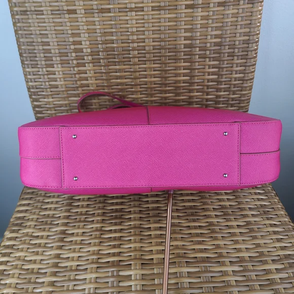 Hobo International Pink Saffiano Leather Shoulder Bag Purse - Picture 8 of 16